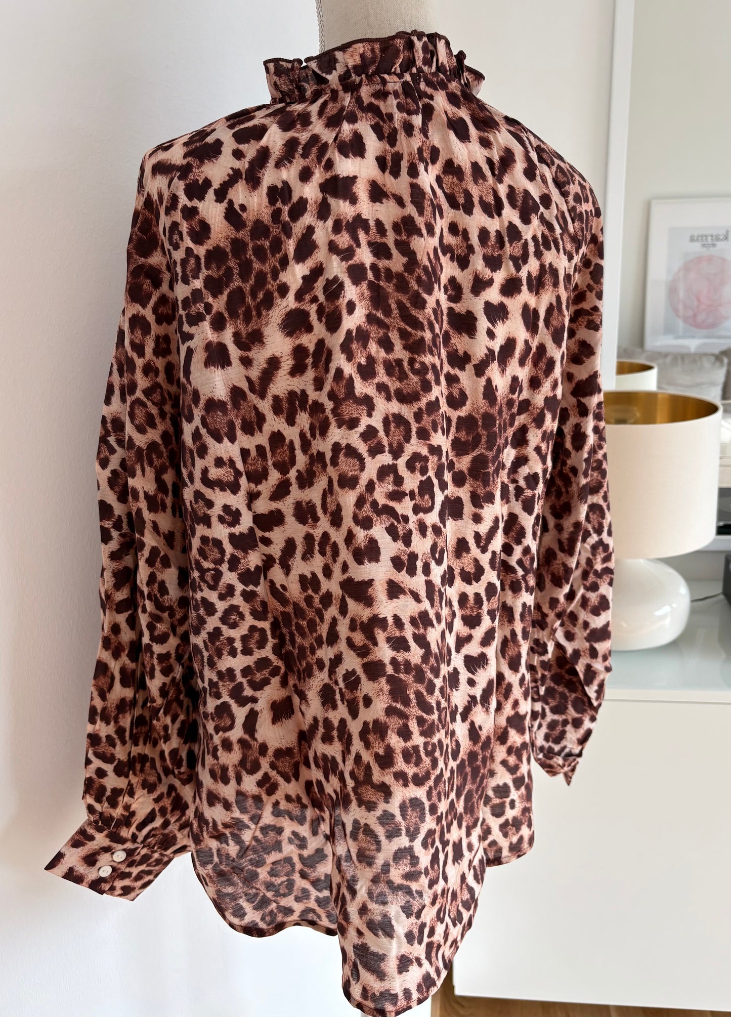 Oversize-Bluse mit Leopardenmuster