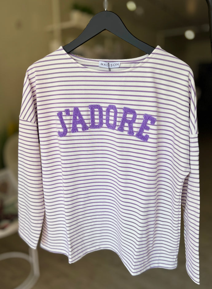 'J'adore'- Sweater flieder