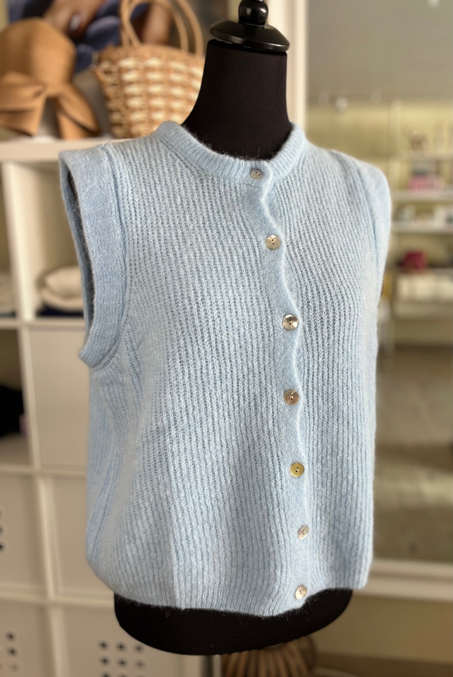 Ärmellose Weste aus Mohair