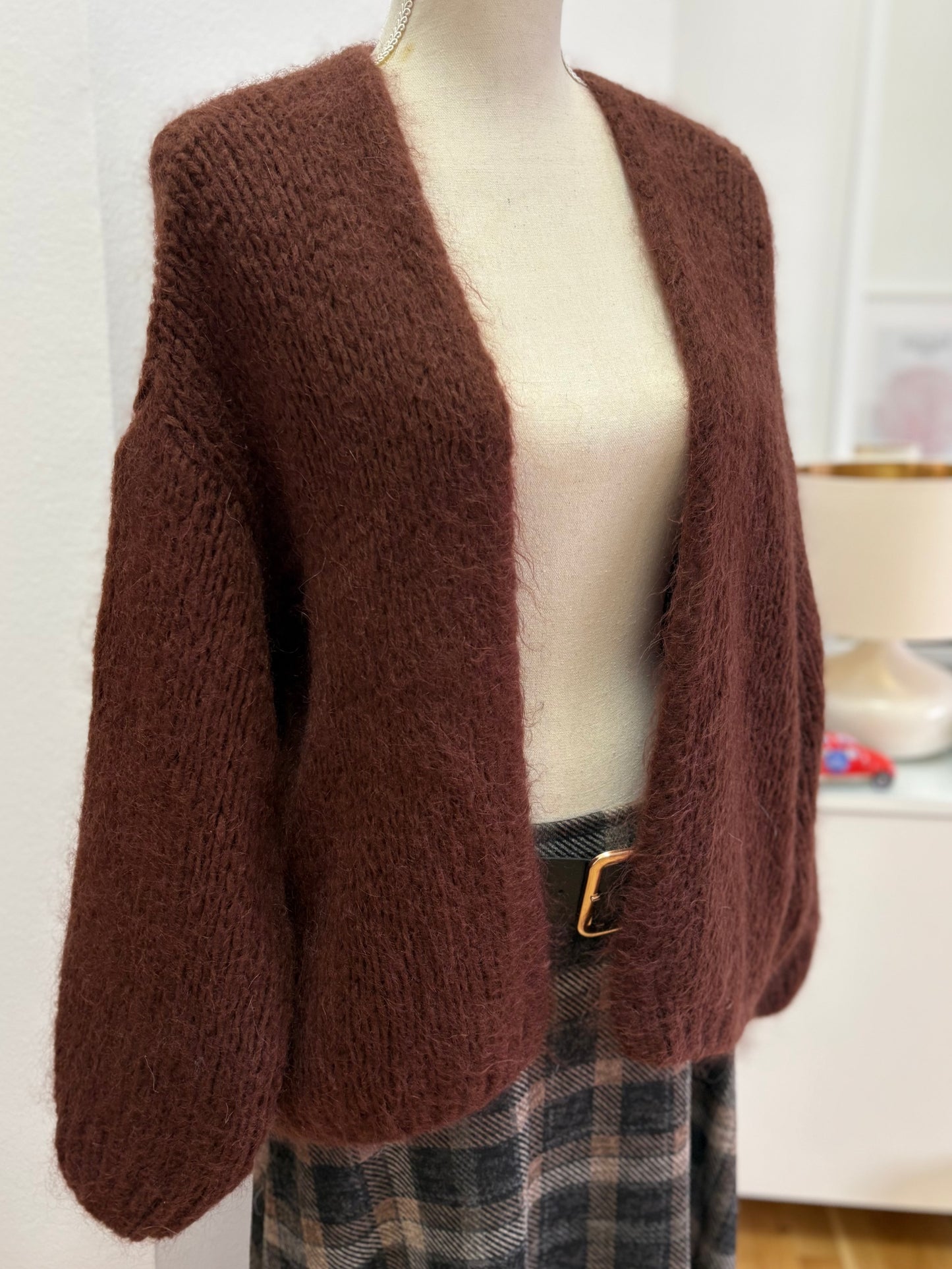 Oversized Mohair-Strickjacke (Winter)