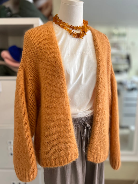 Oversized Mohair-Strickjacke