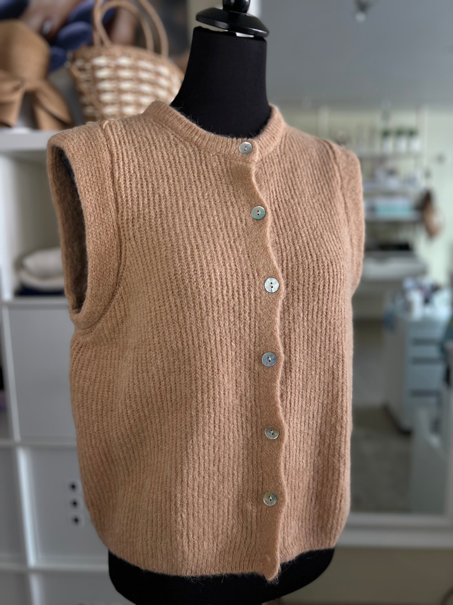 Ärmellose Weste aus Mohair