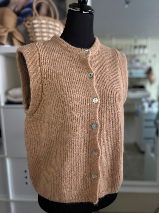 Ärmellose Weste aus Mohair