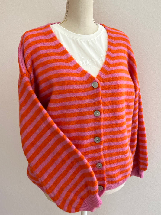 Gestreifter Damen-Cardigan