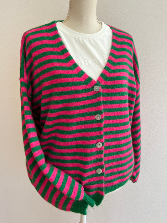 Gestreifter Damen-Cardigan