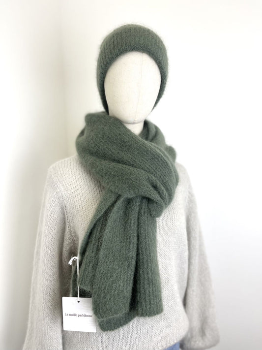 Gerippter Schal aus Mohair