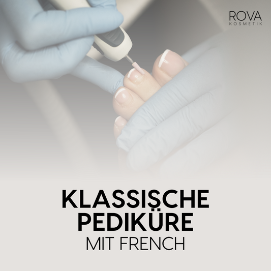 Klassische Pediküre mit French