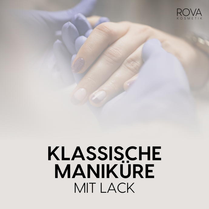 Klassische Maniküre mit Lack