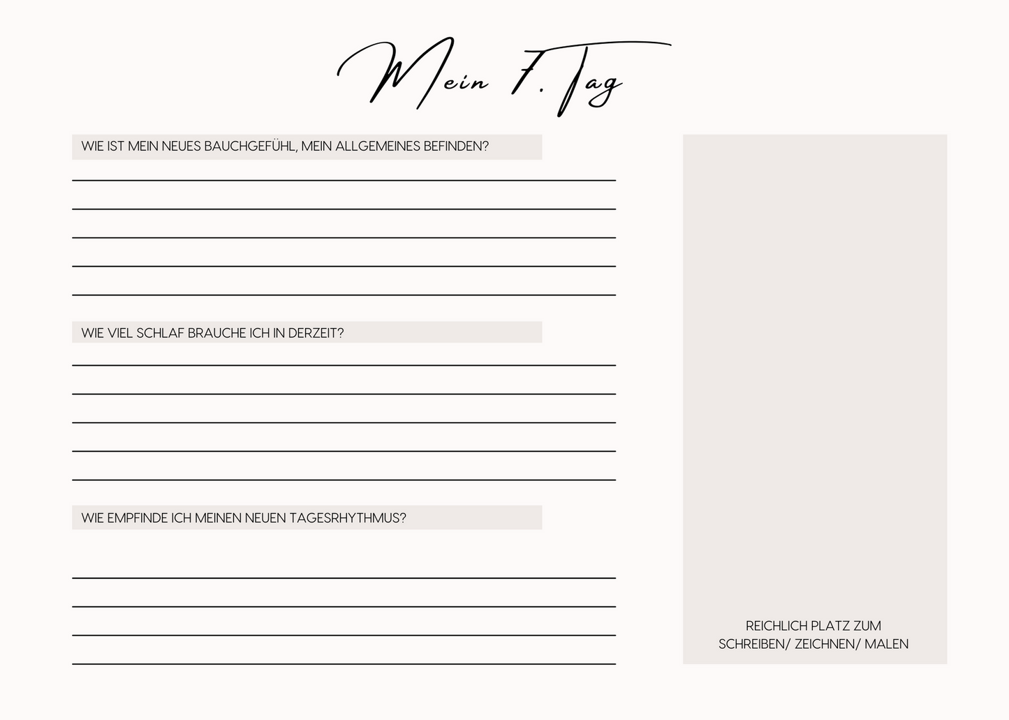 Fastentagebuch - PDF Version zum selbst ausdrucken